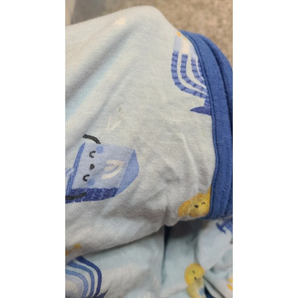 Angel Dear Hanukkah Bamboo 2-Way Zip Footie 18-24m